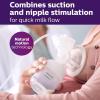 imagePhilips AVENT Double Electric Breast Pump Advanced with Natural Motion Technology with Clear Natural Response Baby Bottles White Pump Gray Bag Pouch and Belt SCF39462Single Electric Breast Pump