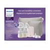imagePhilips AVENT Double Electric Breast Pump Advanced with Natural Motion Technology with Clear Natural Response Baby Bottles White Pump Gray Bag Pouch and Belt SCF39462Double Electric Breast Pump