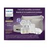 imagePhilips AVENT Double Electric Breast Pump Advanced with Natural Motion Technology with Clear Natural Response Baby Bottles White Pump Gray Bag Pouch and Belt SCF39462Double Electric Breast Pump