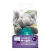 imagePhilips AVENT Soothie Snuggle Pacifier Holder with Detachable Pacifier 0m Elephant SCF34703 1 Count Pack of 1Elephant