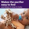 imagePhilips AVENT Soothie Snuggle Pacifier Holder with Detachable Pacifier 0m Elephant SCF34703 1 Count Pack of 1Giraffe