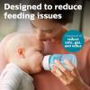 imagePhilips Avent AntiColic Bottle with AirFree Vent 4oz with Flow 1 Nipples 0m 4pk Clear SCY70104Blue