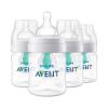 imagePhilips Avent AntiColic Bottle with AirFree Vent 4oz with Flow 1 Nipples 0m 4pk Clear SCY70104Clear