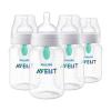 imagePhilips Avent AntiColic Bottle with AirFree Vent 4oz with Flow 1 Nipples 0m 4pk Clear SCY70104Clear