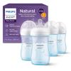 imagePhilips Avent Natural Baby Bottles with Natural Response Nipples Medium Flow Flow 3 with Seahorse and Starfish Design 9oz 4Pack SCY90368Blue