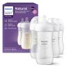 imagePhilips Avent Natural Baby Bottles with Natural Response Nipples Medium Flow Flow 3 with Seahorse and Starfish Design 9oz 4Pack SCY90368Clear