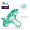 imagePhilips Avent Soothie Orthodontic Baby Pacifiers 100 Silicone Pacifiers One Piece BPAFree for Babies 03 Months 2 Lilac and 2 Pink 4 Pack Model SCF19070Green