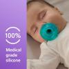 imagePhilips Avent Soothie Orthodontic Baby Pacifiers 100 Silicone Pacifiers One Piece BPAFree for Babies 03 Months 2 Lilac and 2 Pink 4 Pack Model SCF19070Green