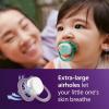 imagePhilips Avent Ultra Air Pacifier  4 x Light Breathable GlowinTheDark Baby Pacifiers for Babies Aged 618 Months BPA Free with Sterilizer Carry Case SCF37608Green