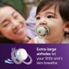 imagePhilips Avent Ultra Air Pacifier  4 x Light Breathable GlowinTheDark Baby Pacifiers for Babies Aged 618 Months BPA Free with Sterilizer Carry Case SCF37608Beige