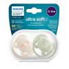 imagePhilips Avent Ultra Soft Pacifier  4 x Soft and Flexible Baby Pacifiers for Babies Aged 06 Months BPA Free with Sterilizer Carry Case SCF09123Toucan  Green Leaves