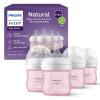 imagePhilips Avent Natural Baby Bottles with Natural Response Nipples Medium Flow Flow 3 with Seahorse and Starfish Design 9oz 4Pack SCY90368Pink