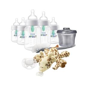 imagePhilips AVENT AntiColic Baby Bottle with AirFree Vent Newborn Gift Set with Snuggle Clear SCD30610Clear