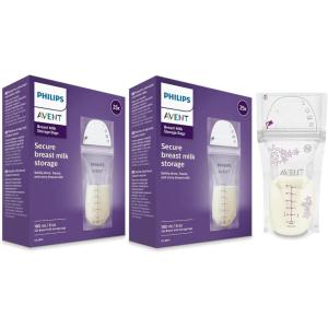 imagePhilips AVENT Breast Milk Storage Bags Clear 6 Ounce 50 Pack SCF60350
