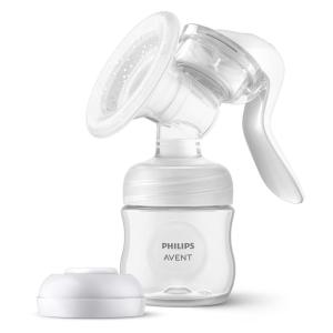 imagePhilips AVENT Double Electric Breast Pump Advanced with Natural Motion Technology with Clear Natural Response Baby Bottles White Pump Gray Bag Pouch and Belt SCF39462Manual Breast Pump