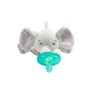 imagePhilips AVENT Soothie Snuggle Pacifier Holder with Detachable Pacifier 0m Elephant SCF34703 1 Count Pack of 1Elephant