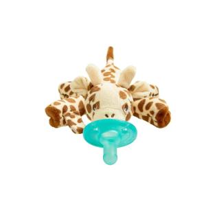 imagePhilips AVENT Soothie Snuggle Pacifier Holder with Detachable Pacifier 0m Elephant SCF34703 1 Count Pack of 1Giraffe