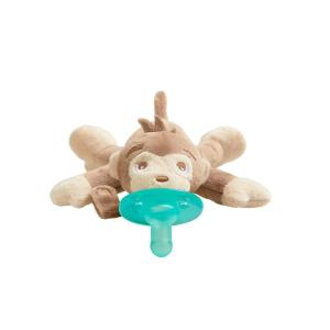 imagePhilips AVENT Soothie Snuggle Pacifier Holder with Detachable Pacifier 0m Elephant SCF34703 1 Count Pack of 1Monkey