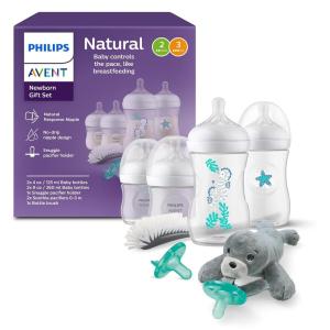 imagePhilips Avent Natural Baby Bottle with Natural Response Nipple Pink Baby Gift Set with Snuggle SCD83803Seal Design
