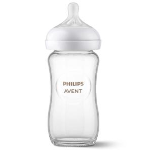 imagePhilips Avent Natural Glass Baby Bottles with Natural Response Nipples Slow Flow Flow 2 4oz 4Pack SCY910048 Ounce Pack of 1