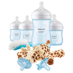imagePhilips Avent Natural Baby Bottle with Natural Response Nipple Blue Baby Gift Set with Snuggle SCD83804Blue