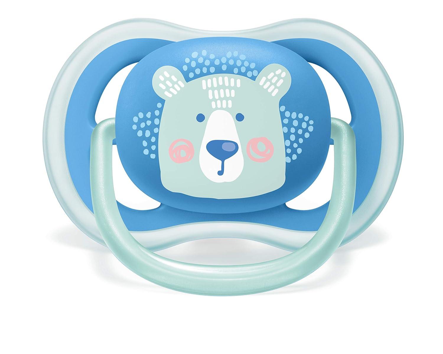 imagePhilips AVENT Ultra Air Pacifier 618 Months Bearpaw 4 Pack SCF085094 Count Pack of 1
