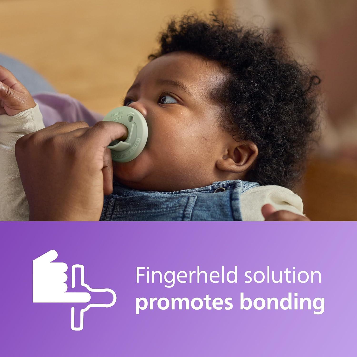 imagePhilips Avent Soothie Orthodontic Baby Pacifiers 100 Silicone Pacifiers One Piece BPAFree for Babies 318 Months Green 4 Pack Model SCF19245Light YellowPastel Cyan