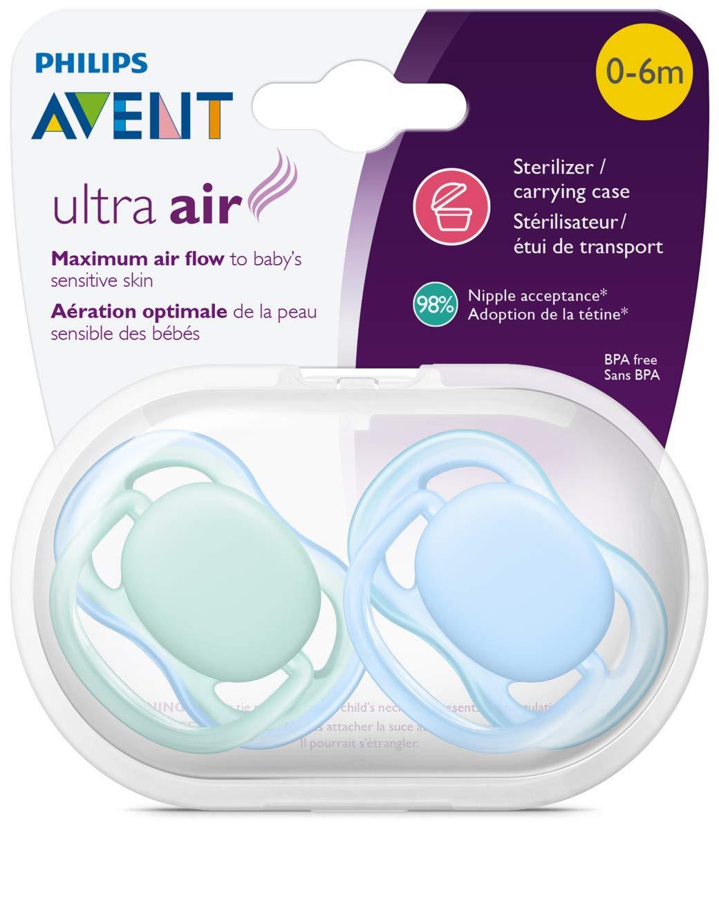 imagePhilips Avent Ultra Air Pacifier 06 months bluegreen 2 pack SCF24420