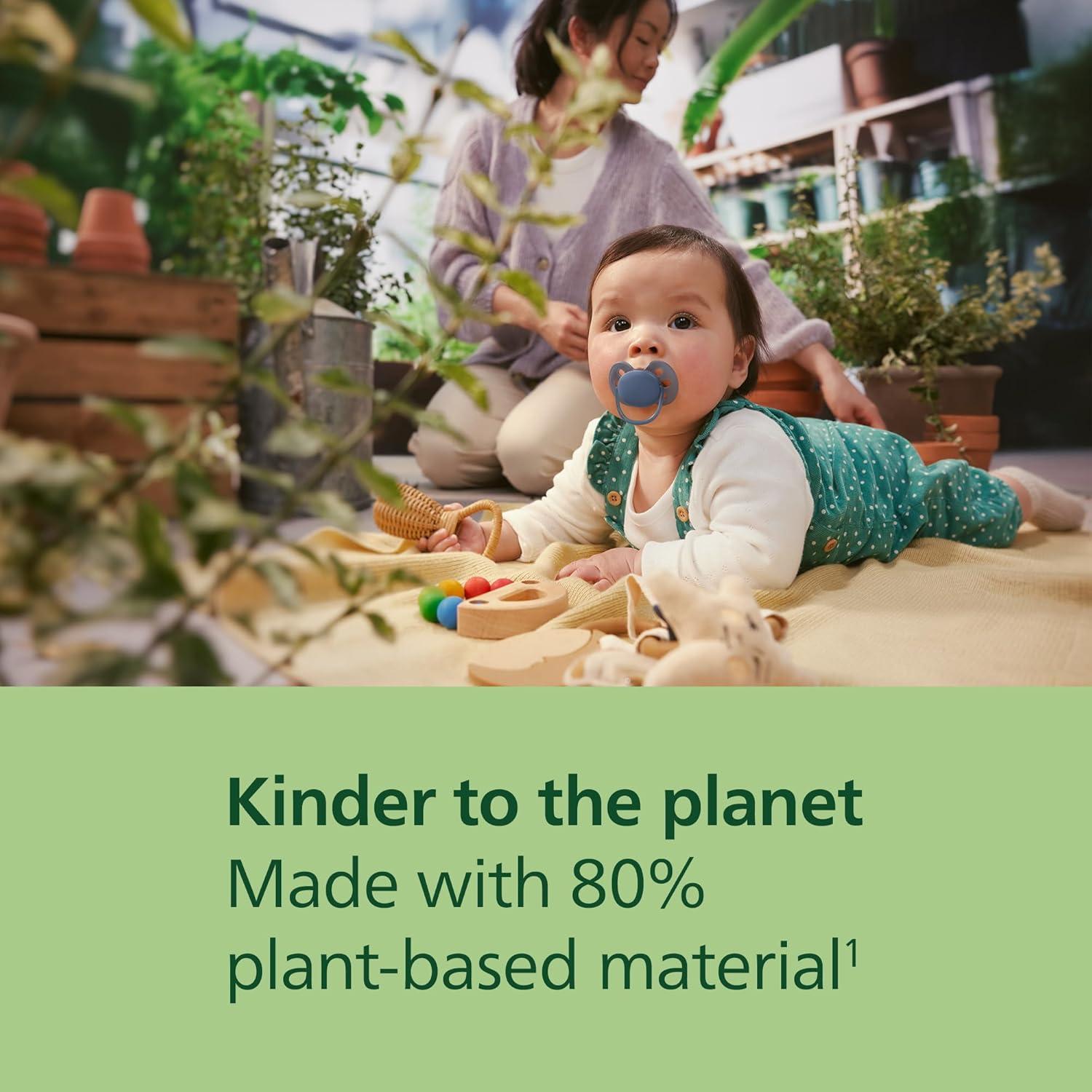 imagePhilips Avent Ultra Soft Pacifiers  Orthodontic Design for Babies 618 Months Flexible Shield Silicone Symmetrical Nipple BPAFree 2 Sterilizing Cases 4 Pack SCF09151blue