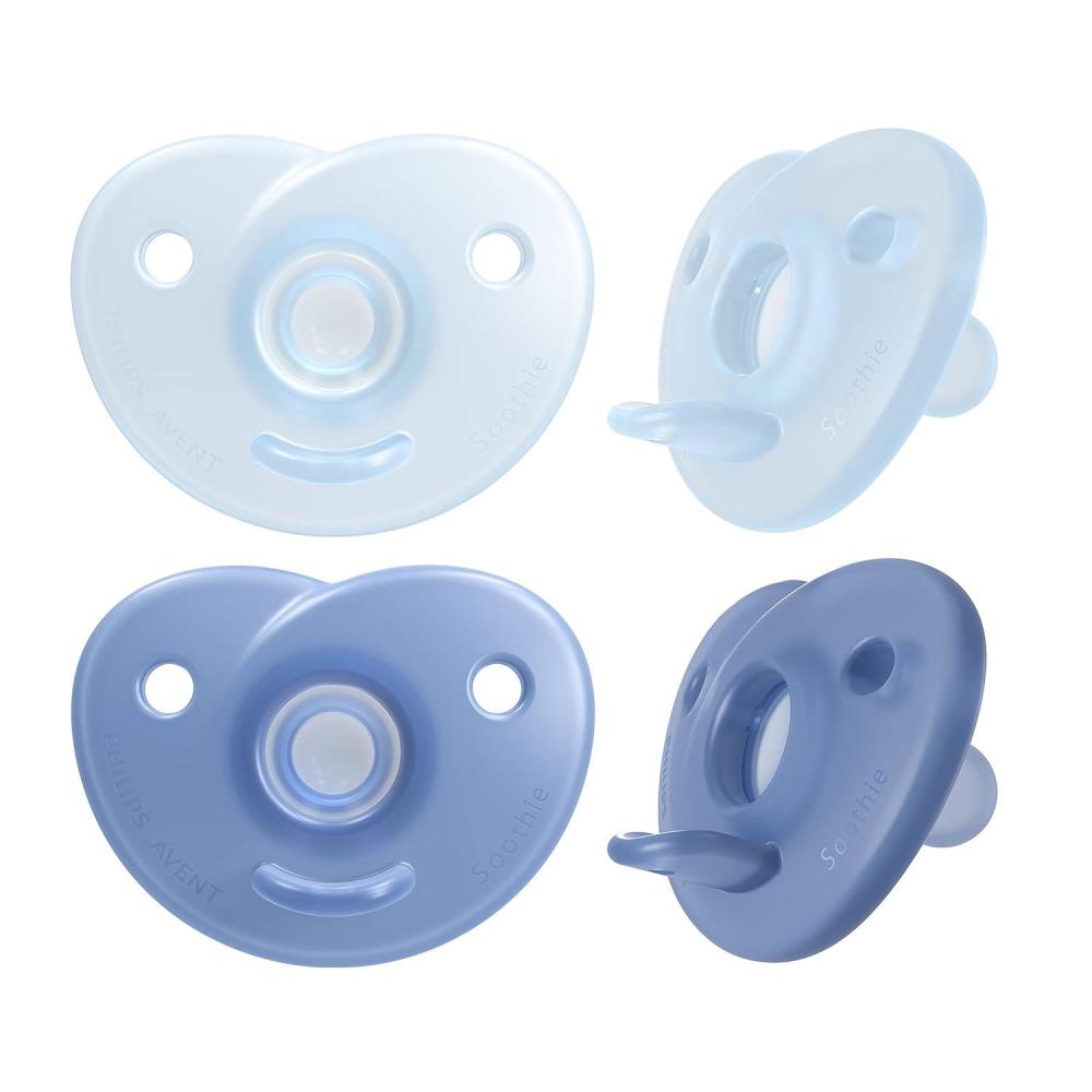 imagePhilips Avent Soothie Heart Pacifier PinkLight Pink 03 Months 4 Pack SCF09942Blue Light Blue