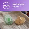 imagePhilips Avent Soothie Orthodontic Baby Pacifiers 100 Silicone Pacifiers One Piece BPAFree for Babies 318 Months Green 4 Pack Model SCF19245Light YellowPastel Cyan