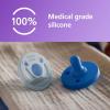 imagePhilips Avent Soothie Orthodontic Baby Pacifiers 100 Silicone Pacifiers One Piece BPAFree for Babies 318 Months Green 4 Pack Model SCF19245Sky BlueLight Blue