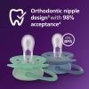 imagePhilips Avent Ultra Soft Pacifiers  Orthodontic Design for Babies 618 Months Flexible Shield Silicone Symmetrical Nipple BPAFree 2 Sterilizing Cases 4 Pack SCF09151blue