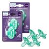 imagePhilips Avent Soothie Orthodontic Baby Pacifiers 100 Silicone Pacifiers One Piece BPAFree for Babies 318 Months Green 4 Pack Model SCF19245Green