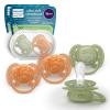 imagePhilips Avent Ultra Soft Pacifiers  Orthodontic Design for Babies 18 Months Flexible Shield ExtraFirm Silicone Symmetrical Nipple BPAFree with 2 Sterilizing Cases 4 Pack SCF09307