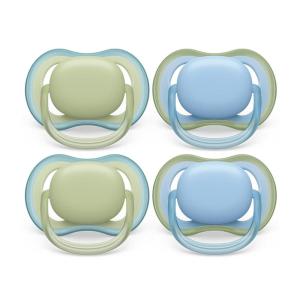 imagePhilips Avent Ultra Air Pacifier  4 x Light Breathable Baby Pacifiers for Babies Aged 06 Months BPA Free with Sterilizer Carry Case SCF08551pastel green  celestial blue