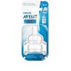imagePhilips AVENT AntiColic Nipple Clear Medium Flow 2 Count Pack of 1 SCF423271 Count Pack of 1
