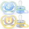 imagePhilips AVENT Ultra Air Pacifier 06 Months ElephantLion 4 Pack SCF085074 Count Pack of 1
