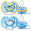 imagePhilips Avent Ultra Air Pacifier 18 Months Pink and Green 4 Pack SCF34945Blue