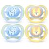 imagePhilips AVENT Ultra Air Pacifier 06 Months ElephantLion 4 Pack SCF085074 Count Pack of 1