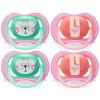 imagePhilips Avent Ultra Air Pacifier 18 Months Pink and Green 4 Pack SCF34945Pink