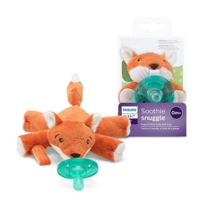 imagePhilips Avent Soothie Snuggle Pacifier Holder with Detachable Pacifier 0m Fox SCF34708