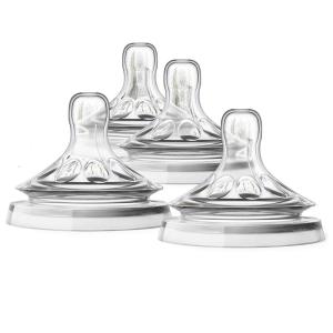 imagePhilips Avent Natural Baby Bottle Fast Flow Nipple 6M Flow 4 SCF65443 Pack of 4