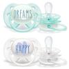 imagePhilips AVENT Ultra Soft Pacifier 618 months Blue and Grey 4 Pack SCF21140DreamsHappy
