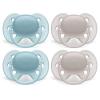 imagePhilips AVENT Ultra Soft Pacifier 618 months Blue and Grey 4 Pack SCF21140BlueGrey