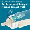 imagePhilips Avent AntiColic Baby Bottles 11oz with Flow 3 Nipples 3m 2pk Clear SCY10602Clear