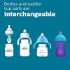 imagePhilips Avent AntiColic Baby Bottles 11oz with Flow 3 Nipples 3m 2pk Clear SCY10602Clear