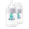 imagePhilips Avent AntiColic Baby Bottles 11oz with Flow 3 Nipples 3m 2pk Clear SCY10602Clear