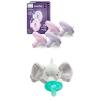imageBundle of Philips Avent Soothies for Babies 03 Months 4 Pack Model SCF19070  Philips AVENT Soothie Snuggle Pacifier Holder with Detachable Pacifier 0m
