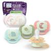 imagePhilips Avent Ultra Soft Nighttime Pacifiers  for Babies 06 Months Glow in the Dark Flexible Shield Symmetrical Silicone Nipple BPAFree Sterilizing Cases 4 Pack SCF09407